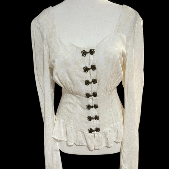 Game of thrones House Of The Dragon Peplum Girls Woven Long-Sleeve Top - Picture 2 of 8